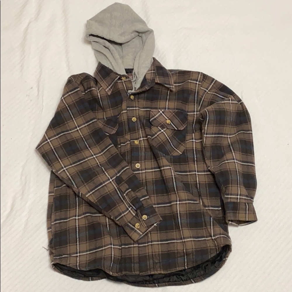 Hooded insulated flannel